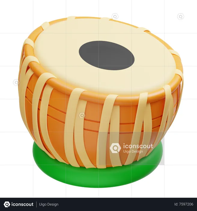 Indian Drum  3D Icon