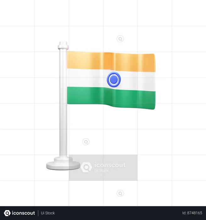 Indian Flag  3D Icon