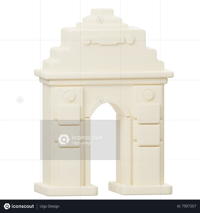 Indian Gate  3D Icon