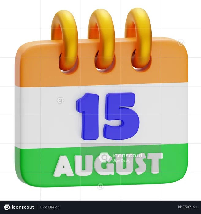 Indian Independence Day  3D Icon