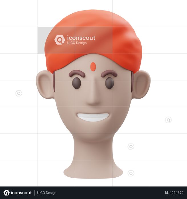 Indian Man 3D Illustration