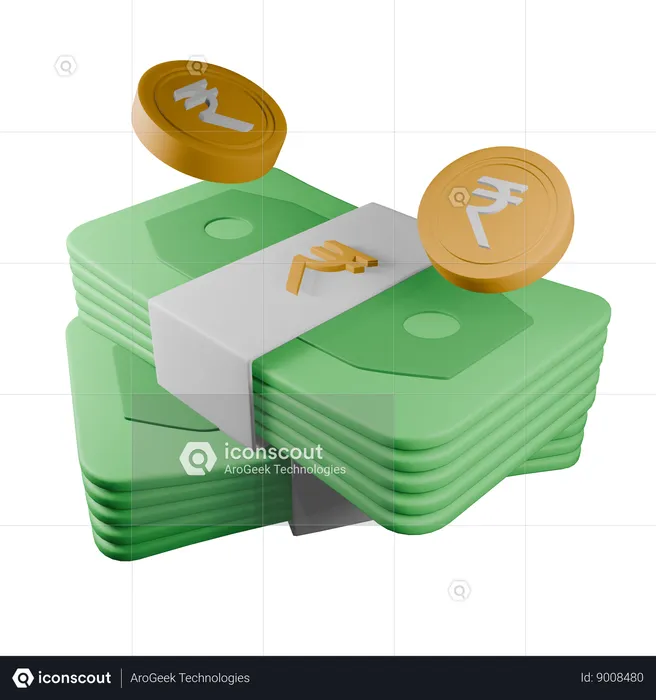 Indian rupee  3D Icon