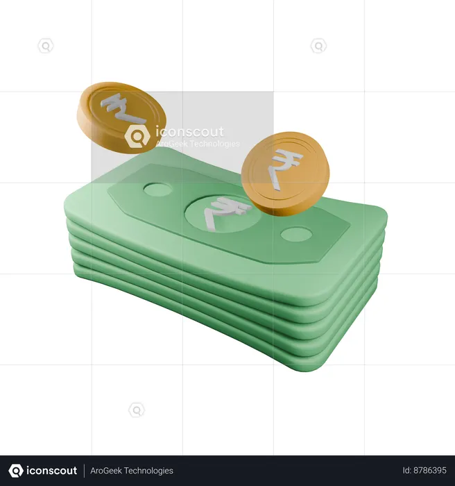 Indian rupee  3D Icon