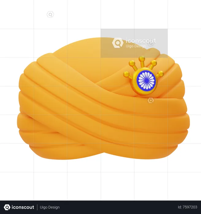 Indian Turban  3D Icon