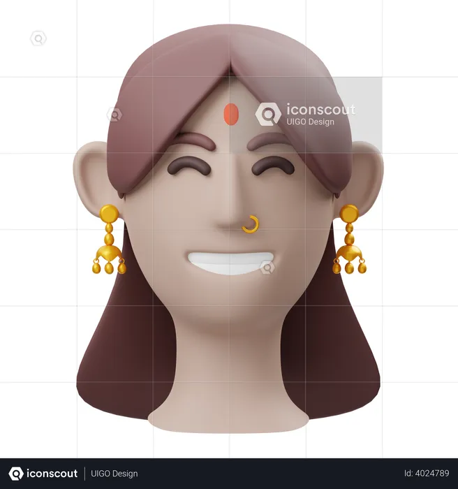 Indian Woman  3D Illustration