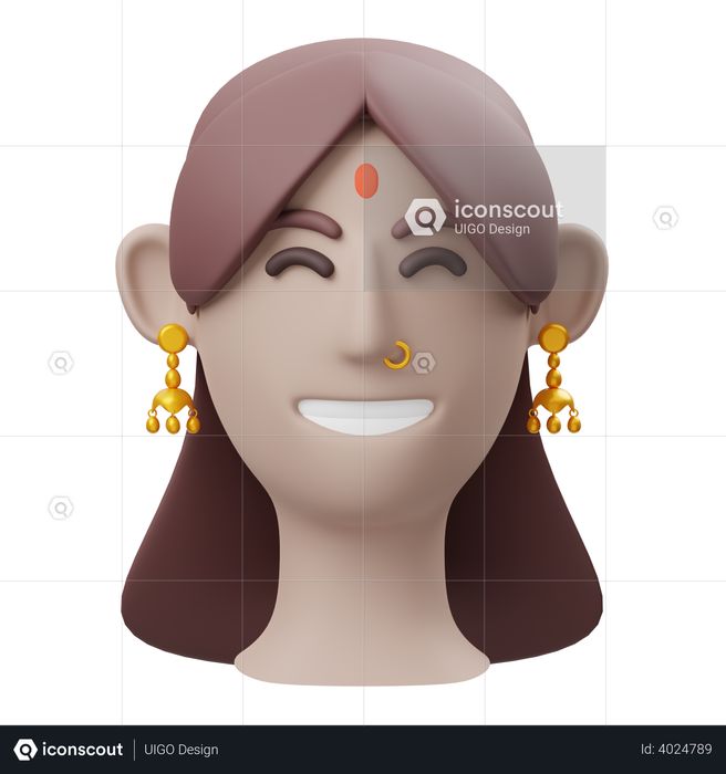 Indian Woman 3D Illustration