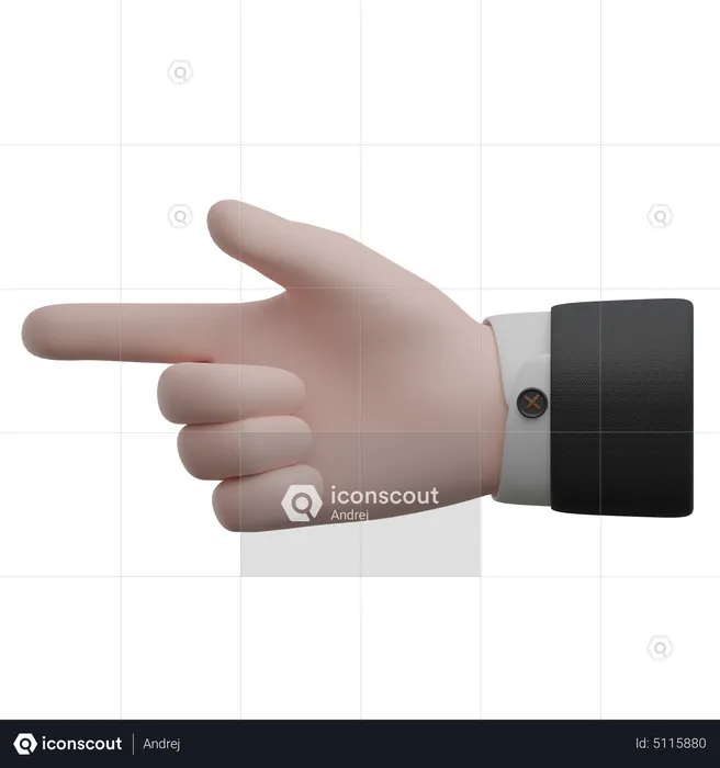 Indicates Left Hand Hand Gestures  3D Icon