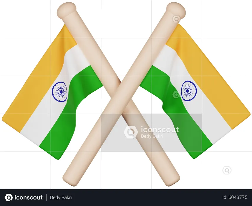 Indische Flagge Flag 3D Icon