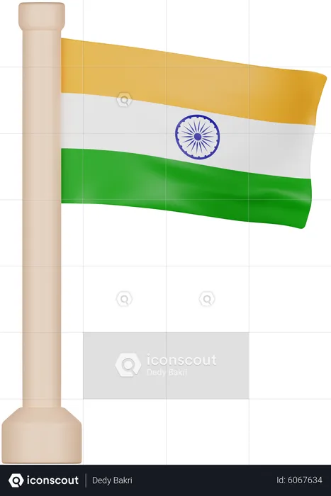 Indische Flagge Flag 3D Icon