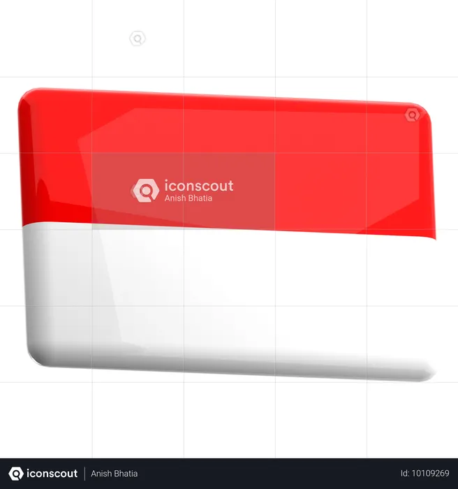 Indonesia Flag 3D Icon