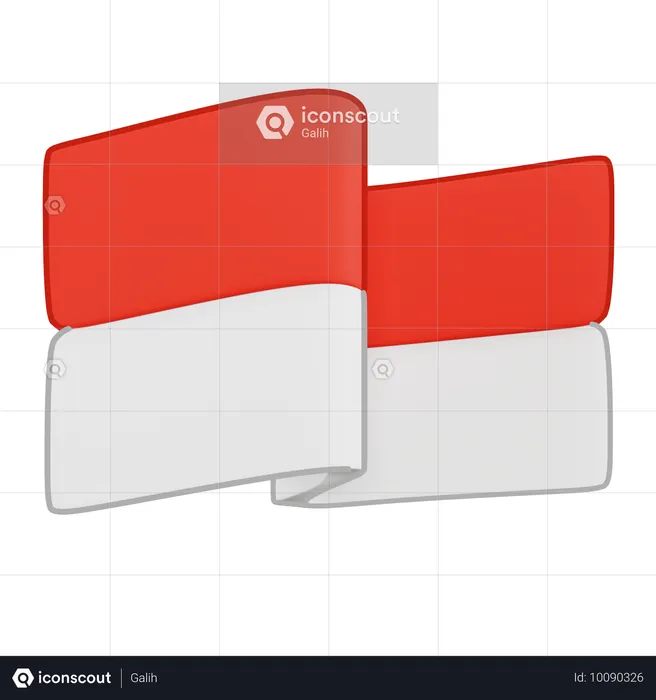 Indonesia flag  3D Icon