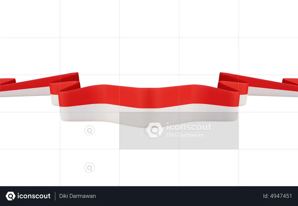 Indonesia Flag  3D Icon