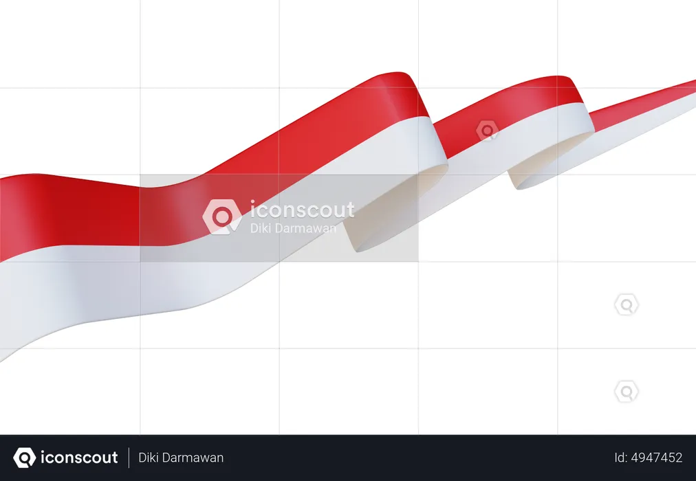 Indonesia Flag  3D Icon