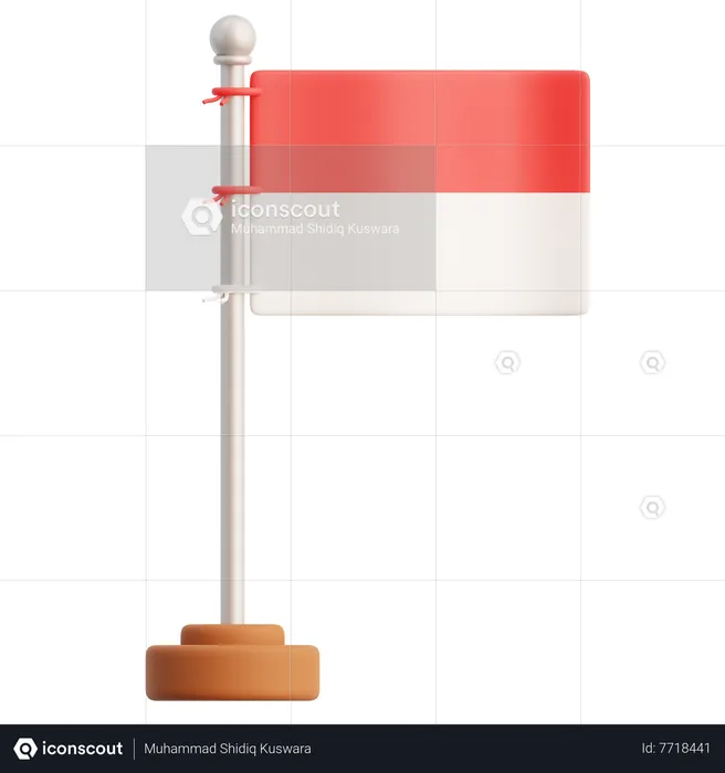 Indonesia Flag  3D Icon