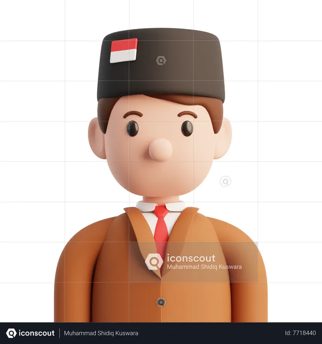 Indonesia Hero  3D Icon