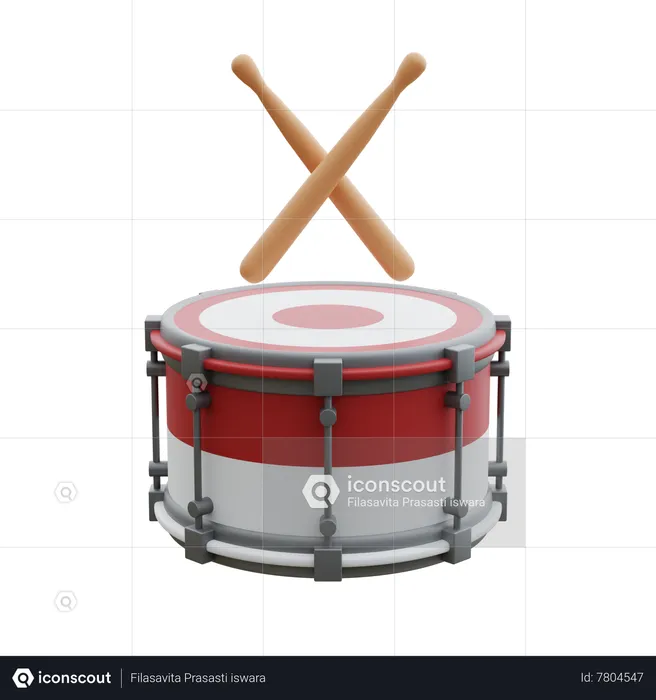 Bateria indonésia  3D Icon