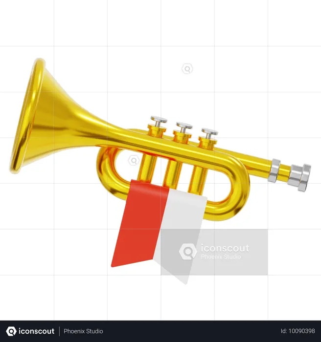 Indonesia Trumpet  3D Icon