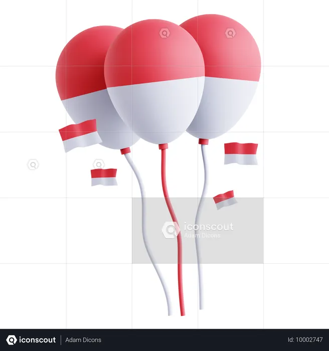 Indonesian ballons  3D Icon