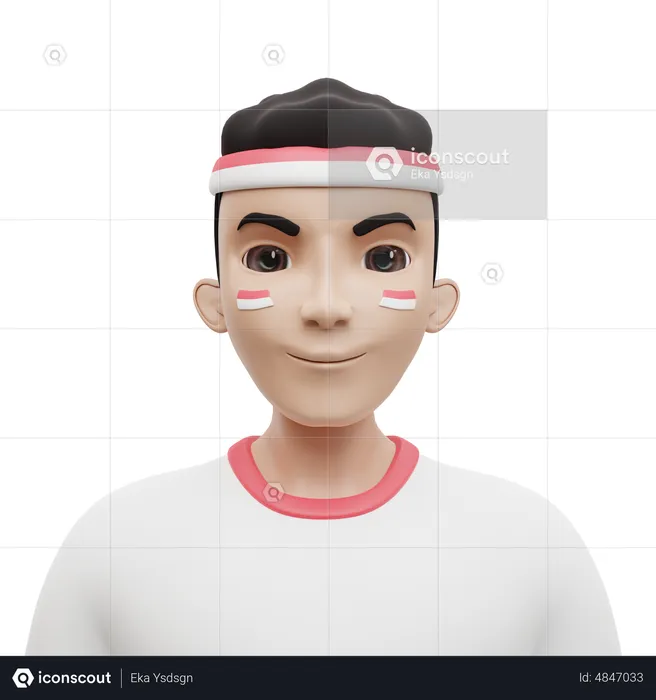 Indonesian Boy  3D Icon