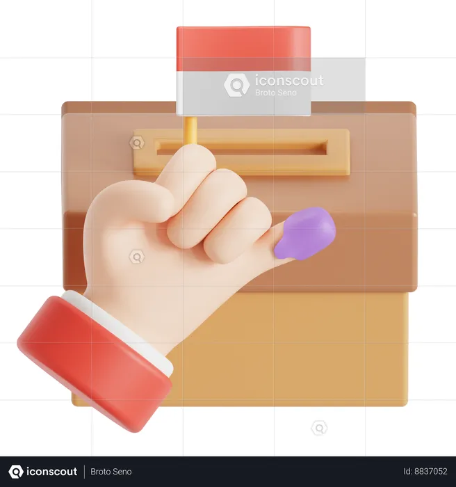 Indonesian election  3D Icon