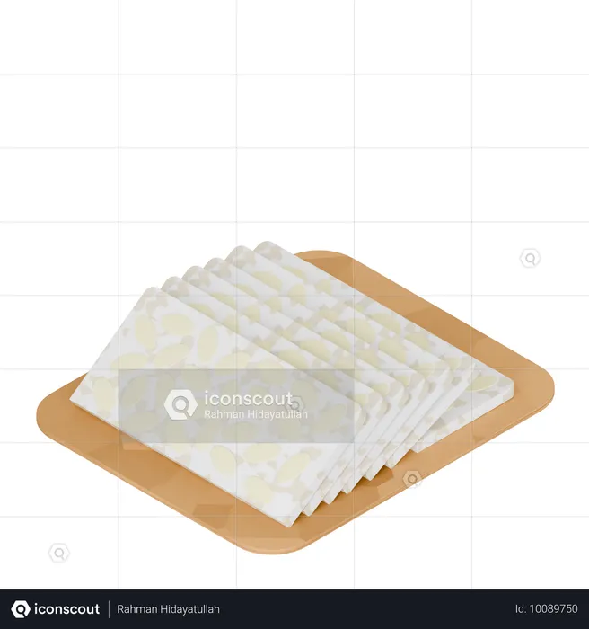 Indonesian Food Tempeh  3D Icon