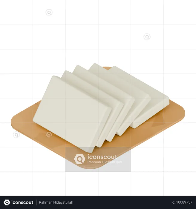 Indonesian Food Tofu  3D Icon