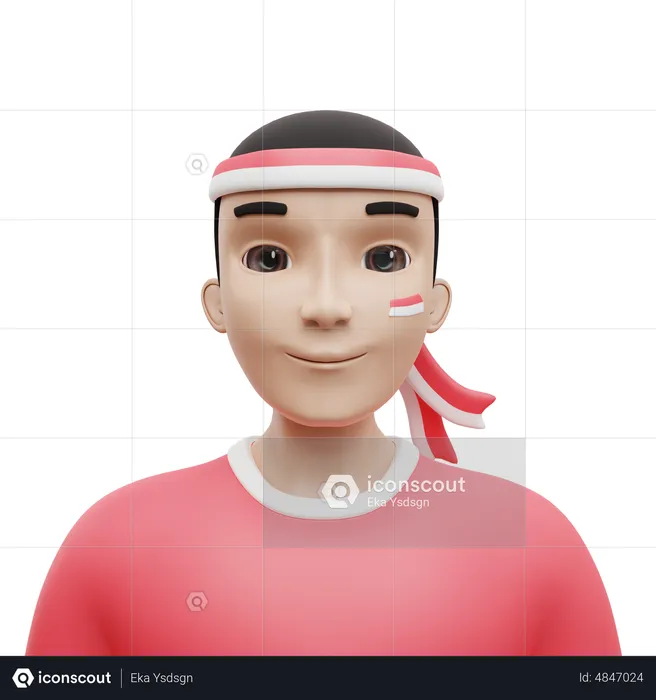 Indonesian Man  3D Icon