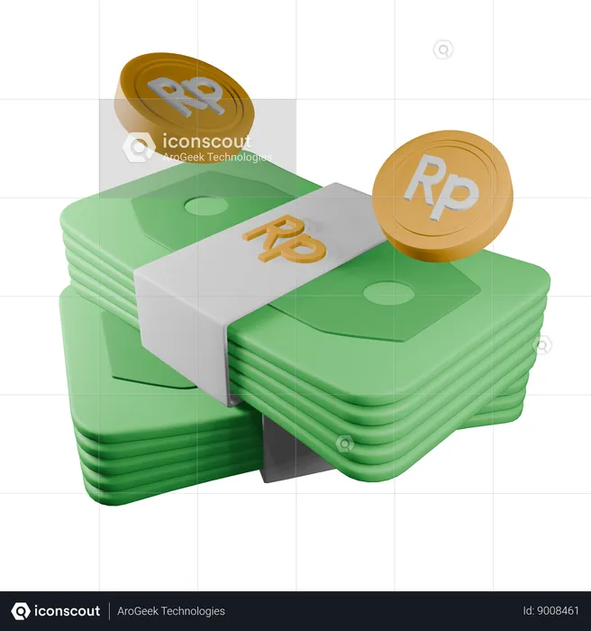 Indonesian rupiah  3D Icon