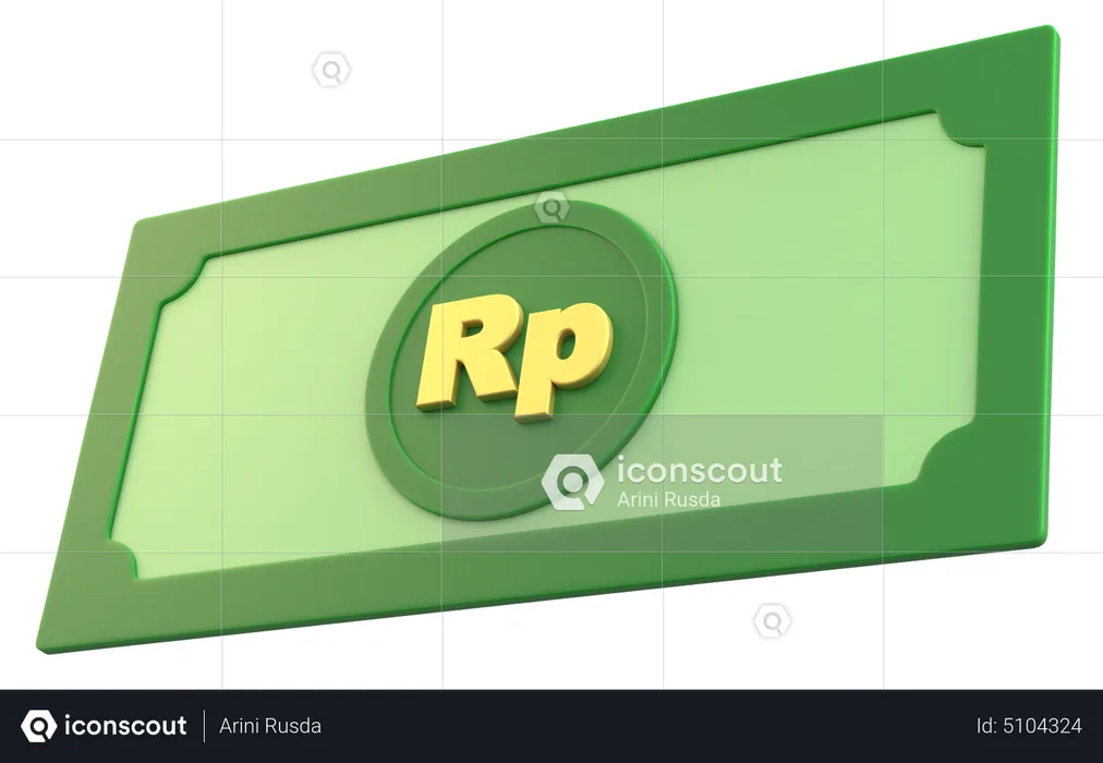 Indonesian Rupiah Money  3D Icon