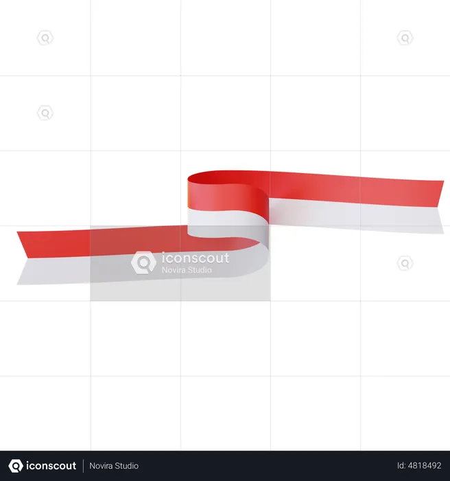 Indonesische flagge  3D Illustration