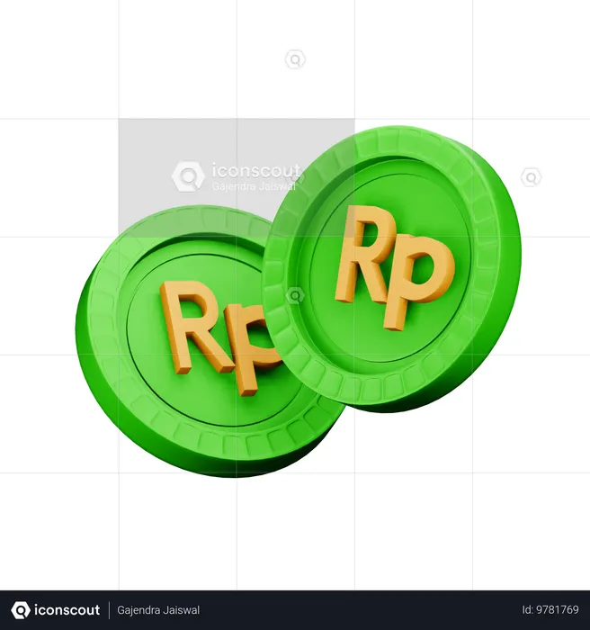 Indonesische Rupiah  3D Icon