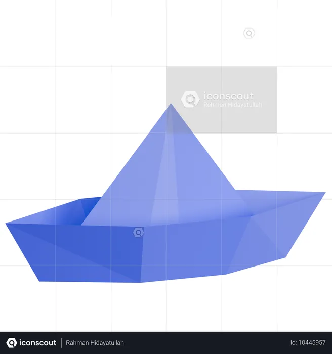 Traditionelles indonesisches Papierbootspiel  3D Icon