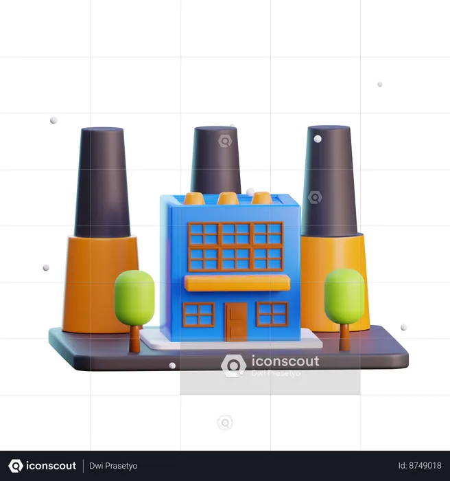 Industrial Plant  3D Icon