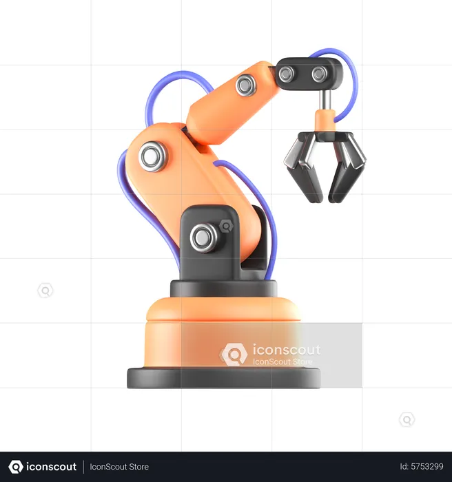 Industrial Robot Arm  3D Icon