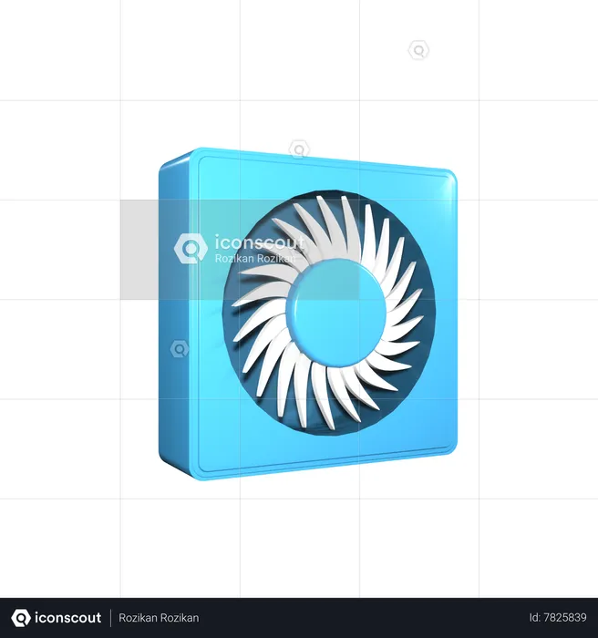 Industrial Ventilation Fan  3D Icon