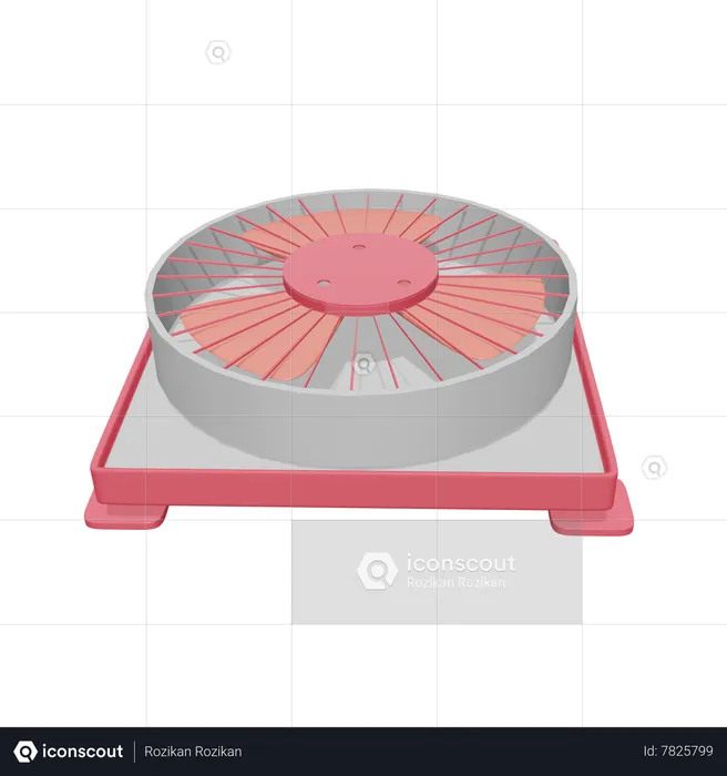 Industrial Ventilation Fan  3D Icon