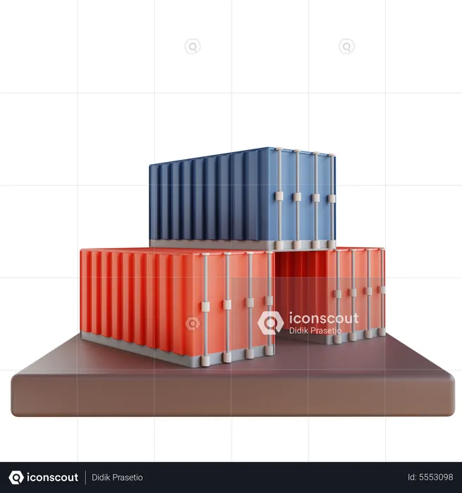 Industry Container  3D Illustration