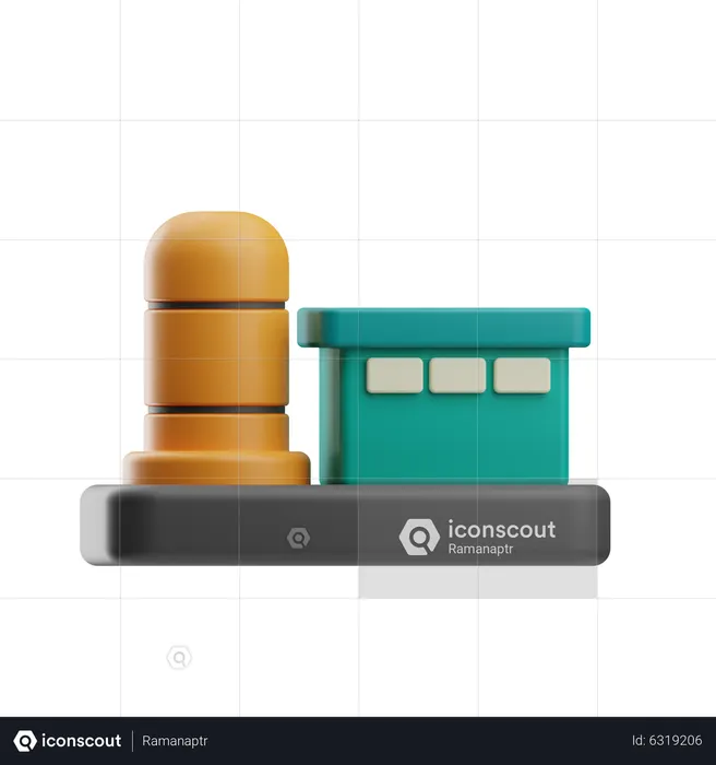 Industry Fuel Station  3D Icon