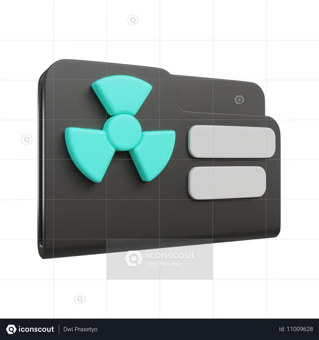 감염된 파일  3D Icon