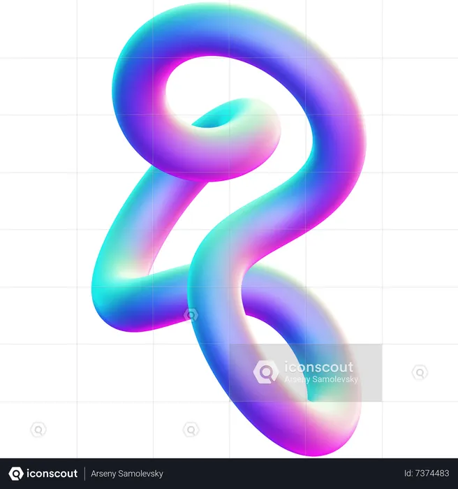 Infinite Ring Abstract Shape  3D Icon