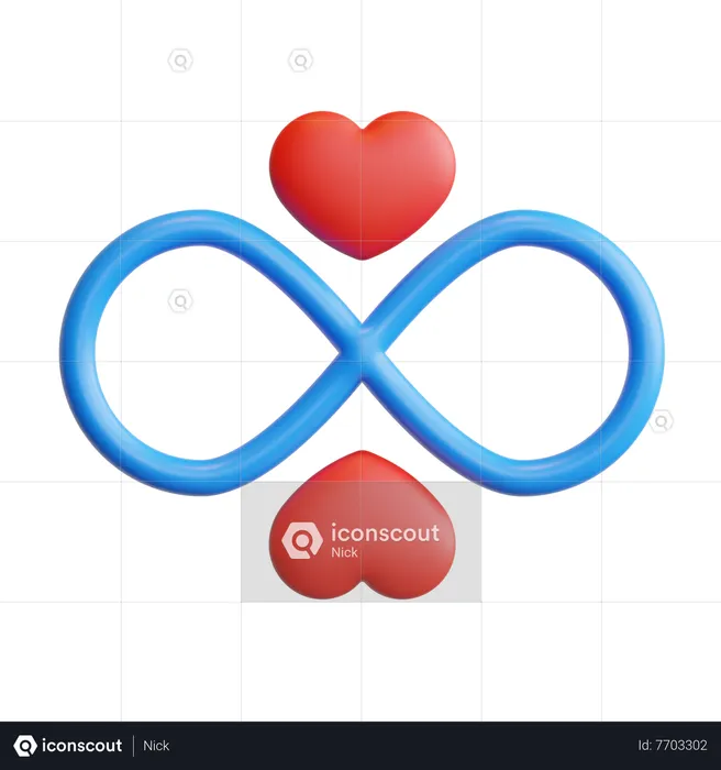 Infinity Love  3D Icon