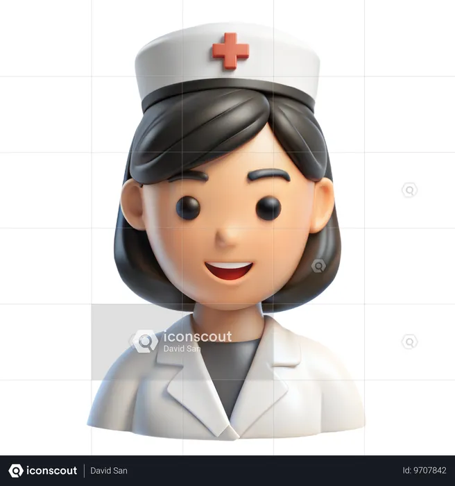 Avatar d'infirmière  3D Icon