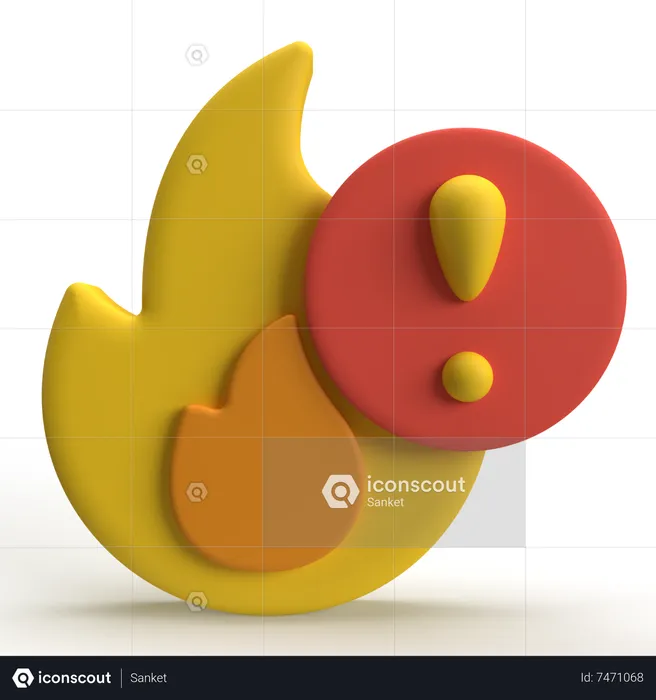 Inflamable  3D Icon