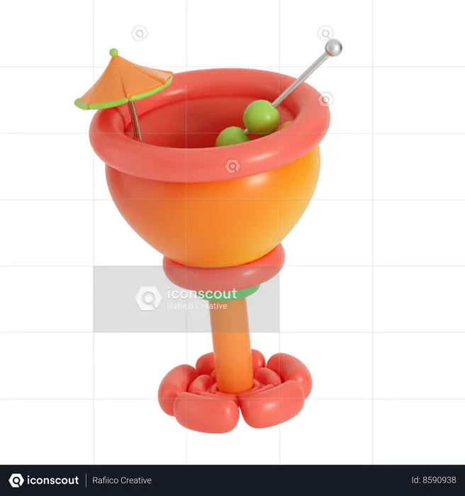 Inflatable Cocktail  3D Icon
