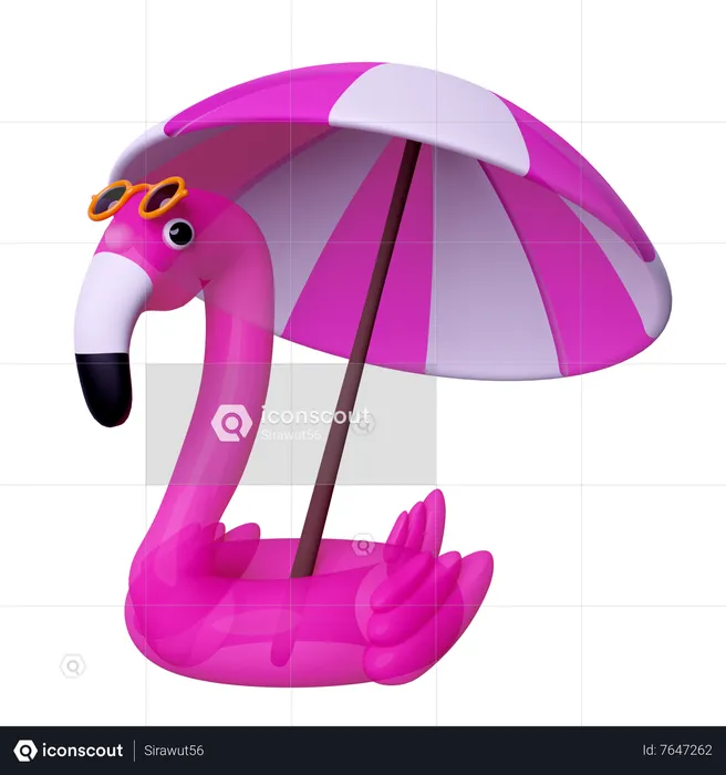 Flamingo inflável  3D Icon