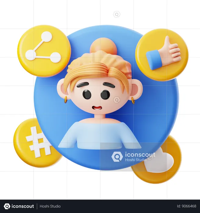 Influencer  3D Icon