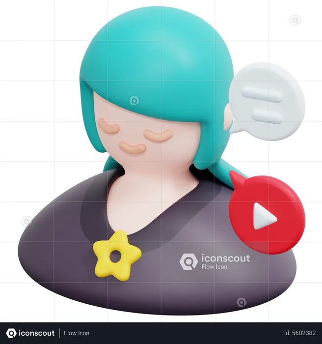 Influenciador  3D Icon