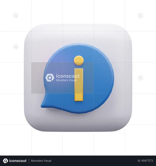 Info  3D Icon