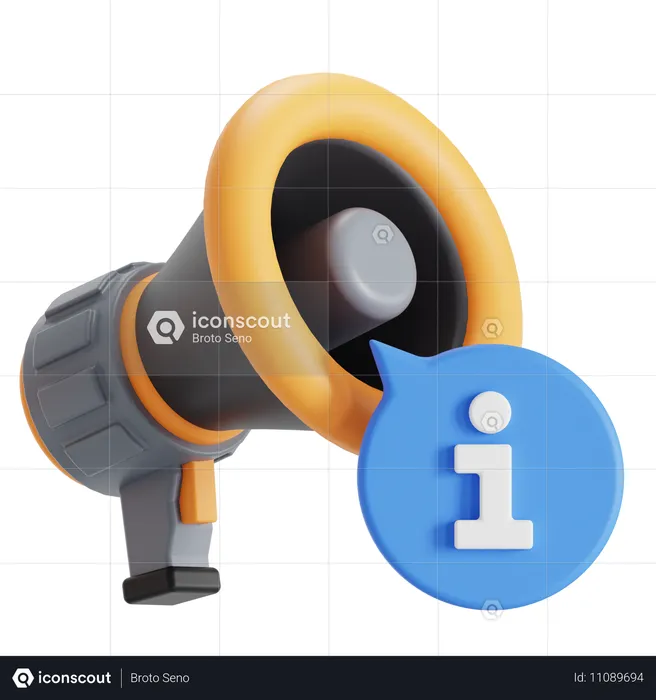 Anúncio informativo  3D Icon