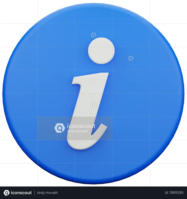 Info Button  3D Icon